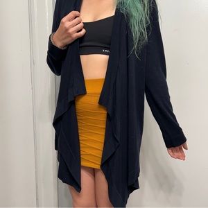 Navy Blue Talbots ruffled cardigan